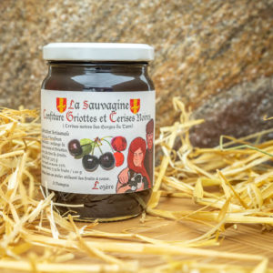 Confiture Griottes - cerises noires - La Sauvagine