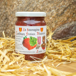 Confiture Fraises - rhubarbe - La Sauvagine