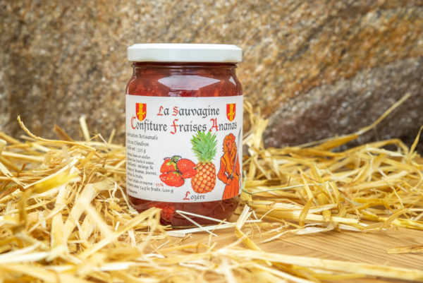 Confiture Fraises - ananas - La Sauvagine