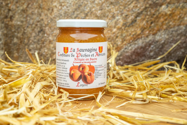 Confiture Pèches - abricots - La Sauvagine